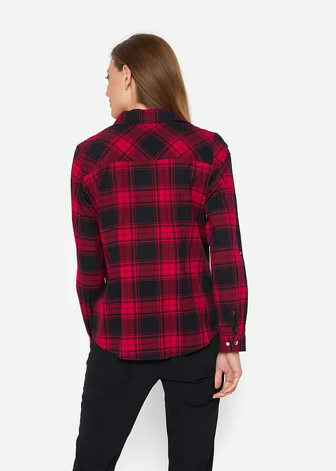 Geruite overhemblouse van katoen, bonprix