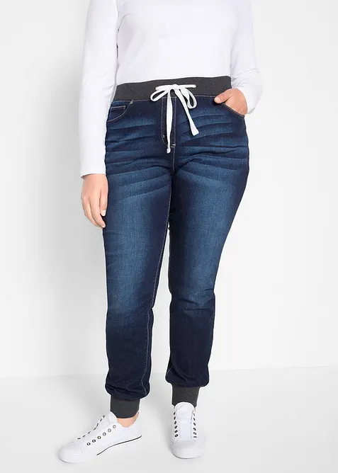 Boyfriend jeans mid waist met comfortband, bonprix