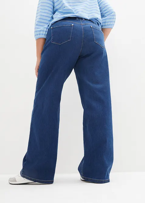Wide leg jeans mid waist, comfort tailleband, bonprix