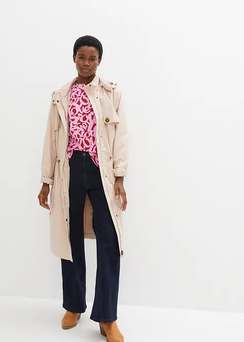 Shirt met ronde hals, 3/4 mouw, bonprix