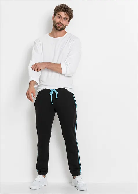 Joggingbroek met contrasterende strepen, bonprix