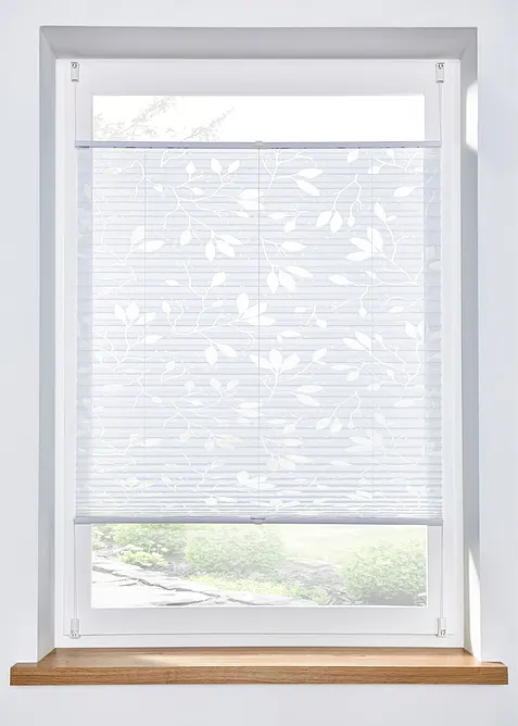 Plisségordijn met bladerprint in Ausbrenner effect, bonprix