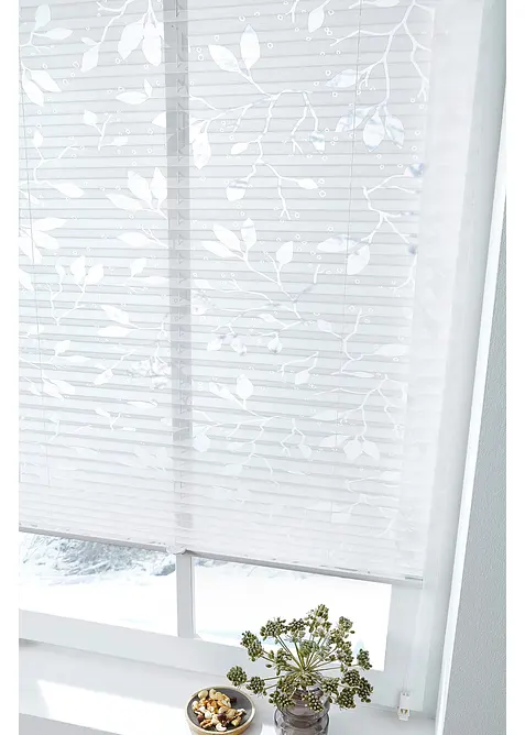 Plisségordijn met bladerprint in Ausbrenner effect, bonprix