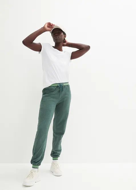 Sweatpants in een katoenmix (set van 2), bonprix