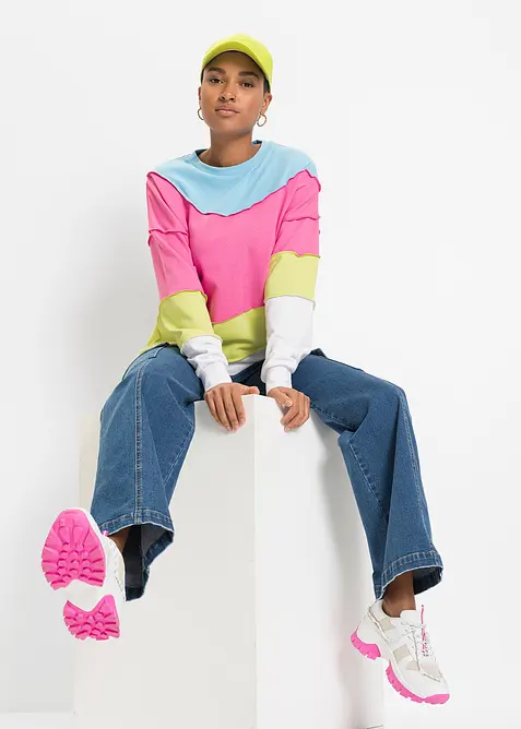 Sweater in een zachte katoenmix, bonprix