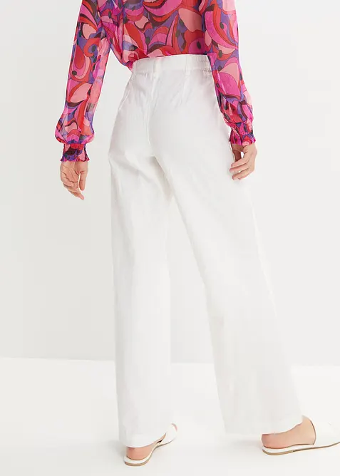 Geweven broek van linnen-katoenmix, bonprix