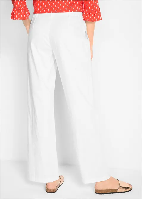 Geweven broek van linnen-katoenmix, bonprix