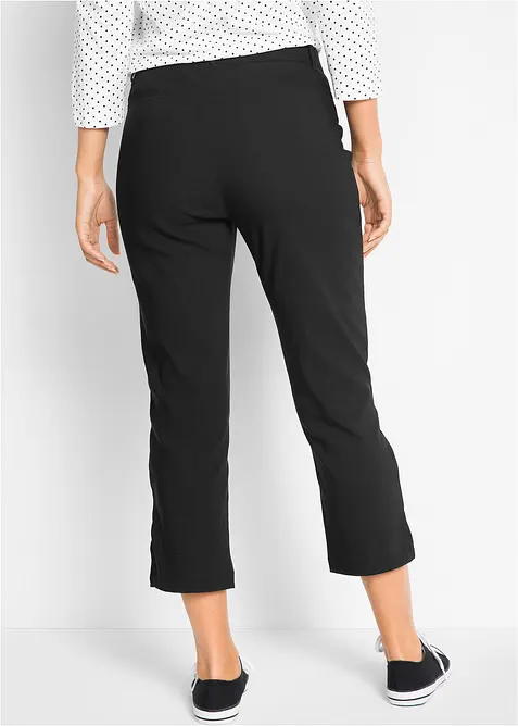 Bengaline 7/8 broek met splitjes en comfortband, bonprix
