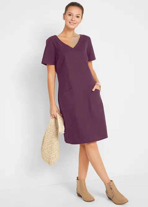 Mini jurk met linnen, bonprix