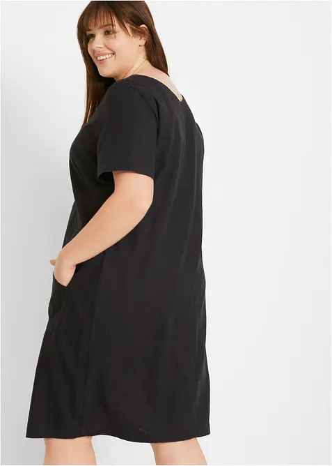 Mini jurk met linnen, bonprix