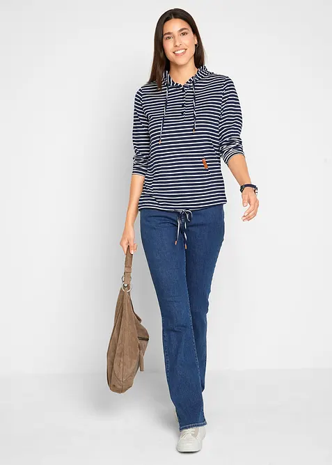 Mid waist jeans met biologisch katoen, bootcut, bonprix