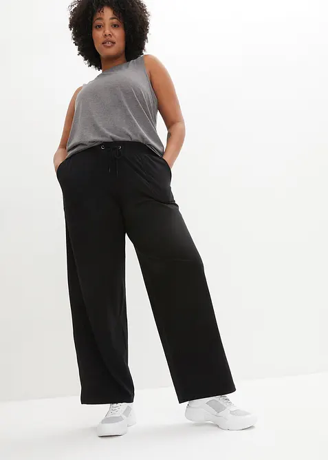 Wijde joggingbroek in een katoenmix, bonprix