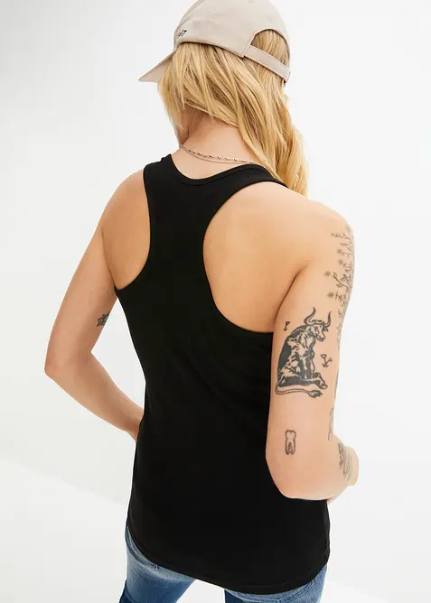 Geribde tanktop (set van 2), bonprix