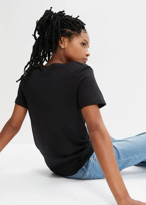 T-shirt van katoen-viscosemix, bonprix