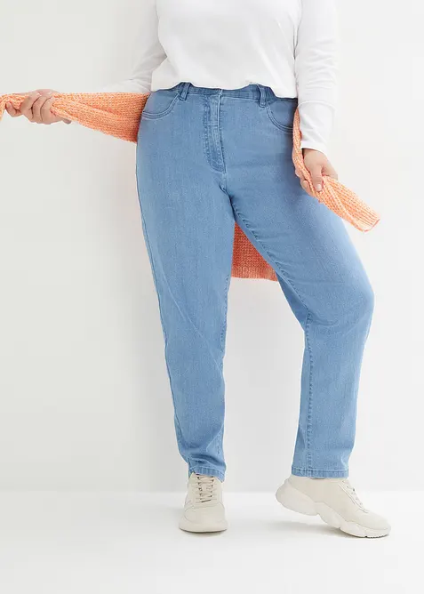 Mom jeans met high waist, stretch, bonprix