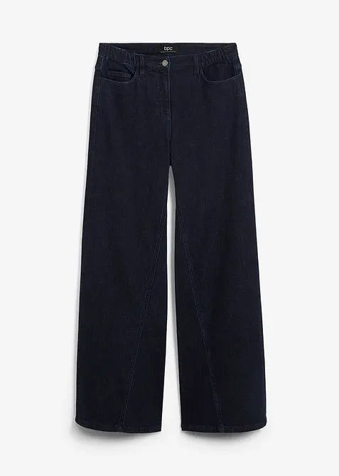 Wide leg jeans, high waist, met comfortband, bonprix