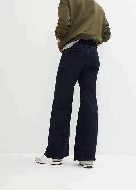 Wide leg jeans, high waist, met comfortband, bonprix