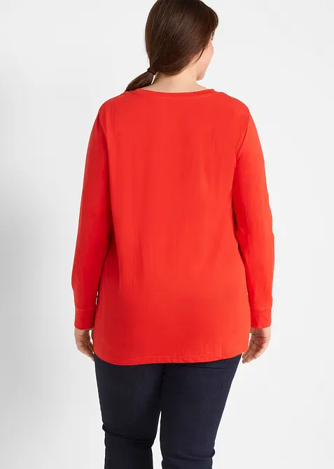 Longshirt met ronde hals, lange mouwen (set van 5), bonprix