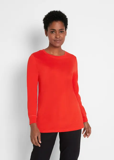 Longshirt met ronde hals, lange mouwen (set van 5), bonprix