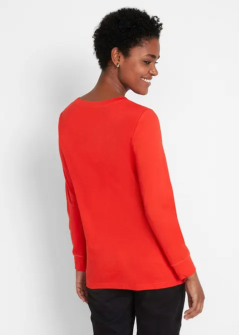 Longshirt met ronde hals, lange mouwen (set van 5), bonprix