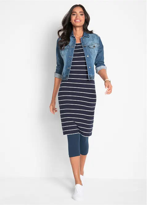 Stretch capri legging (set van 2), bonprix