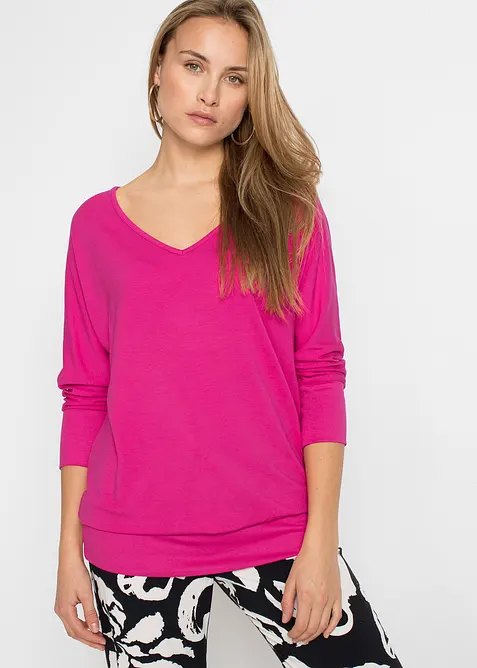 Oversized shirt van soepele viscose, bonprix