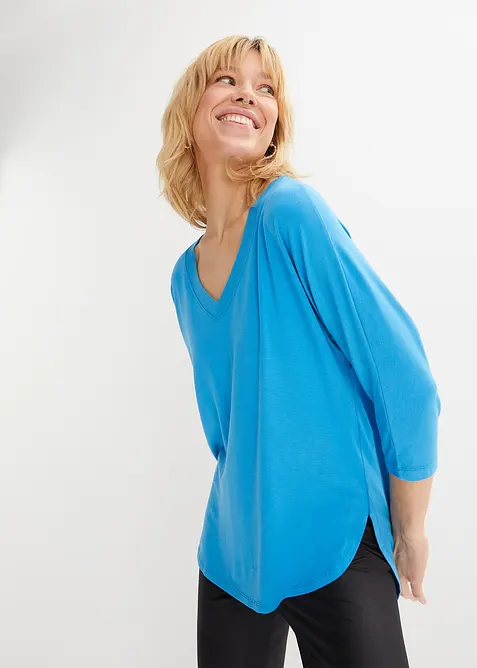 Shirt in een mix van viscose en elastan, bonprix