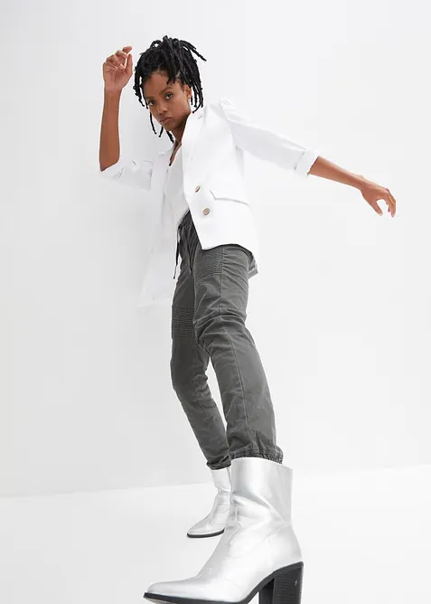 Broek met biker details, bonprix