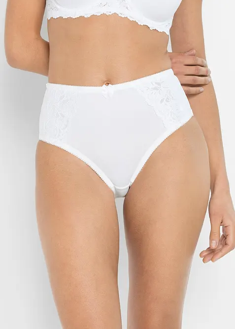 Maxislip met fijn kant (set van 2), bonprix