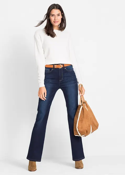 Corrigerende jeans mid waist, bootcut, bonprix