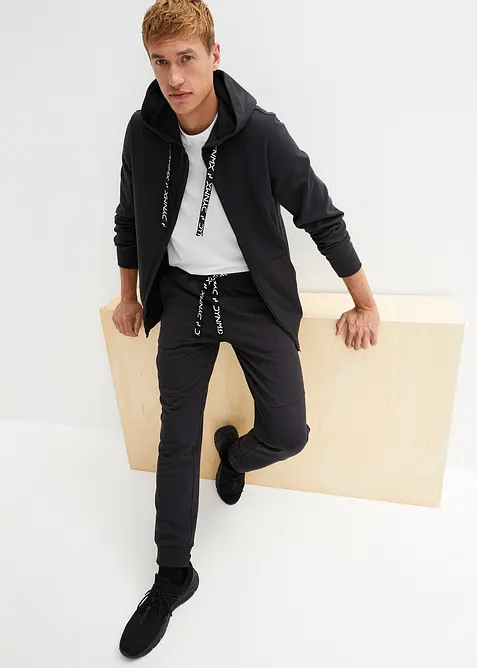 Sweatvest van biologisch katoen met capuchon, bonprix