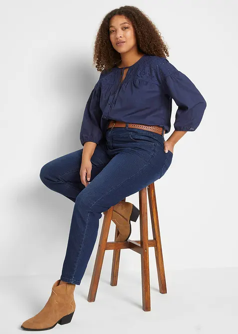 Skinny jeans, high waist, cropped, bonprix