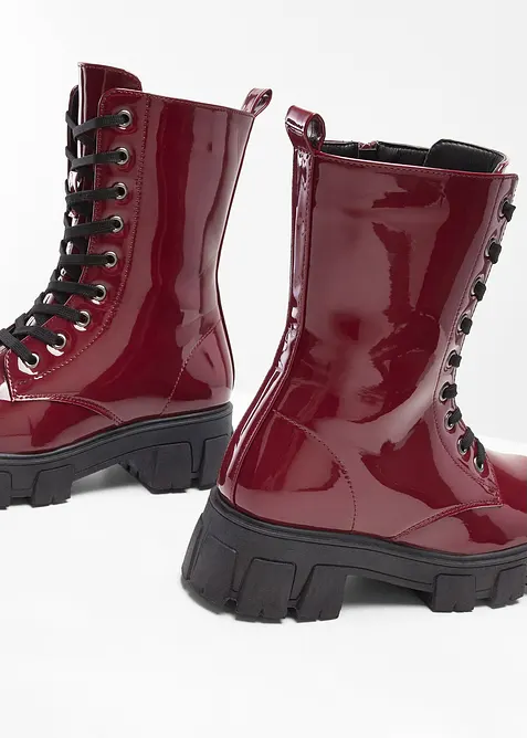 Veterboots in laklook, bonprix