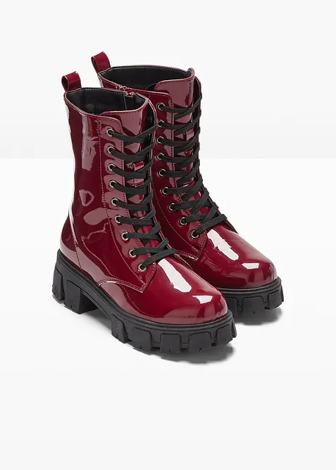 Veterboots in laklook, bonprix