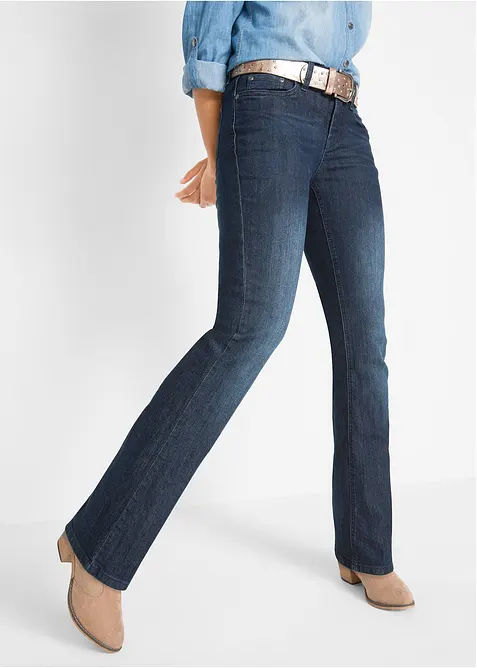 Bootcut stretch jeans, mid waist, bonprix