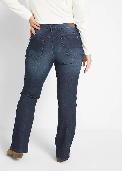 Bootcut stretch jeans, mid waist, bonprix