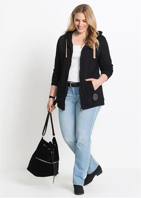 Bootcut comfort stretch jeans, mid waist, bonprix