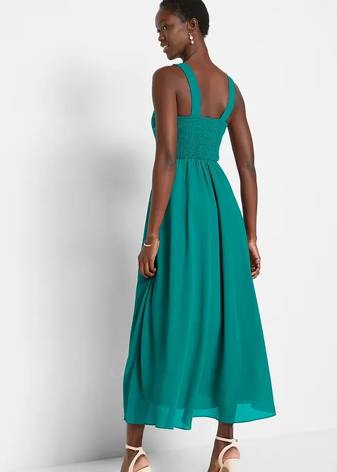 Maxi jurk met pailletten en borduursel, bonprix