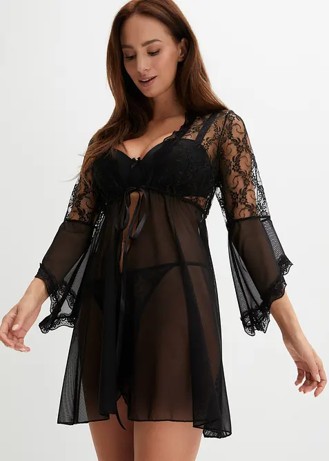 Kimono en string (2-dlg. set), bonprix