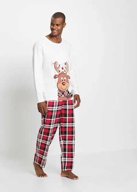 Pyjama met langen mouwen van biologisch katoen, bonprix