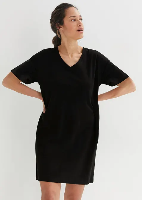 Shirtjurk met V-hals, oversized (set van 2), bonprix