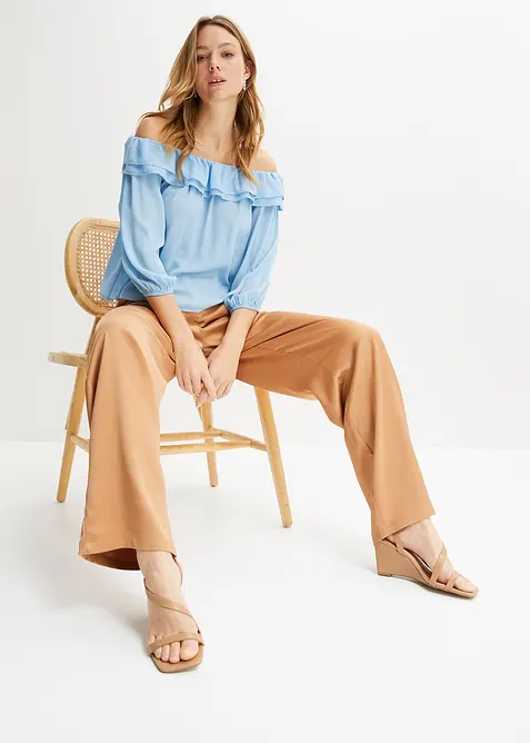 Carmen blouse van gerecycled polyester, bonprix