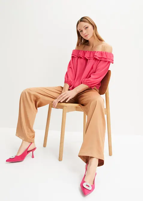 Carmen blouse van gerecycled polyester, bonprix