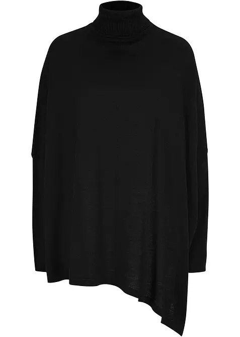 Oversized coltrui poncho met asymmetrische snit, bonprix