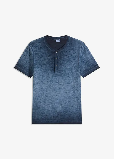 Henley shirt van biologisch katoen in washed out look, bonprix