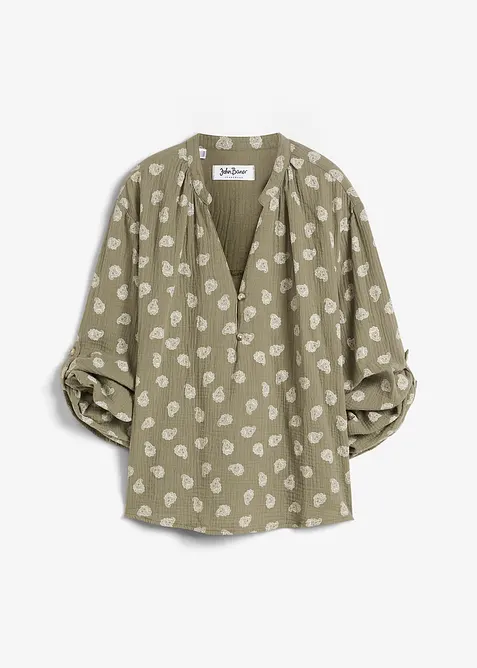 Oversized blouse van luchtige mousseline, bonprix