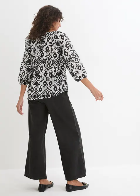 Gedessineerde blouse van katoen, bonprix