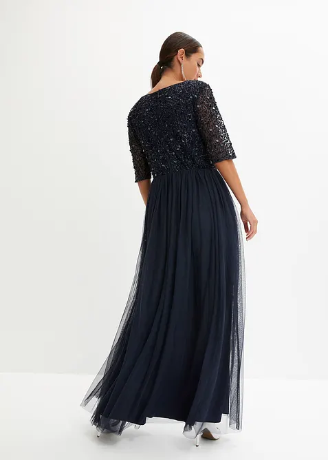 Maxi jurk met paillettenborduursel, bonprix