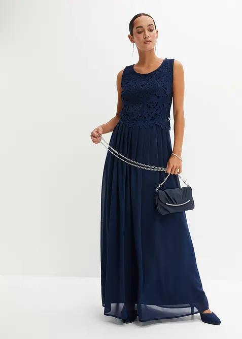 Maxi jurk met kant, bonprix