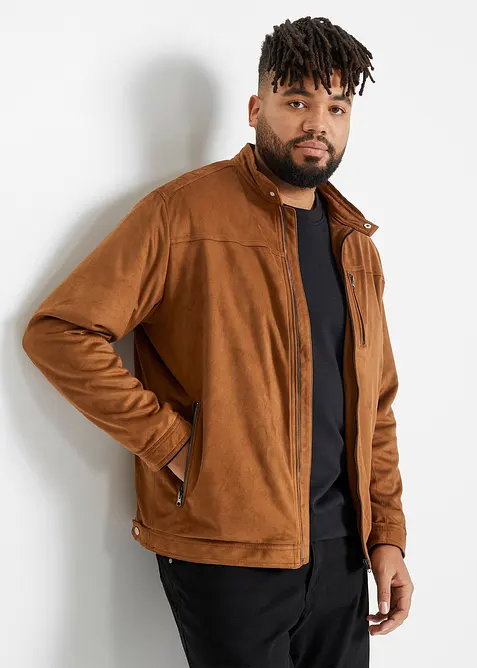 Korte jas in suède look, bonprix